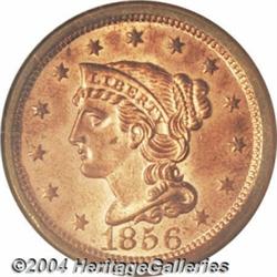 1856 1C Upright 5 MS65 Red NGC.