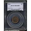 Image 1 : 1869 1C MS64 Red and Brown PCGS.