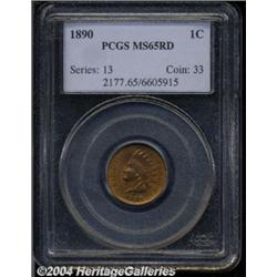 1890 1C MS65 Red PCGS.