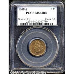1908-S 1C MS64 Red PCGS.