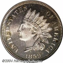 1859 1C PR66 Cameo PCGS.