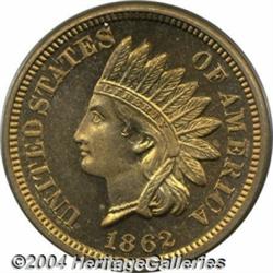 1862 1C PR65 Cameo PCGS.