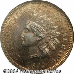 1865 1C PR66 Red and Brown NGC.