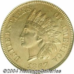 1867 1C PR65 Red PCGS.