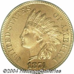 1874 1C PR65 Red PCGS.