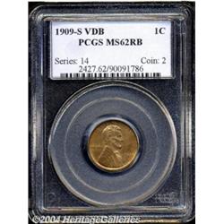 1909-S VDB 1C MS62 Red and Brown PCGS.