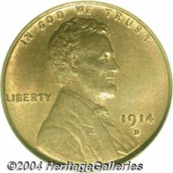 1914-D 1C MS65 Red and Brown PCGS.