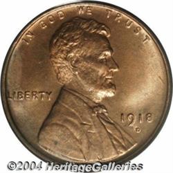 1918-D 1C MS65 Red PCGS.