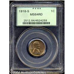 1918-S 1C MS64 Red PCGS.
