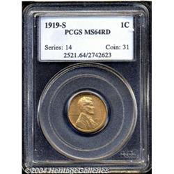 1919-S 1C MS64 Red PCGS.