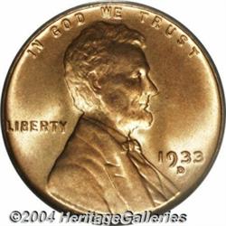 1933-D 1C MS67 Red PCGS.