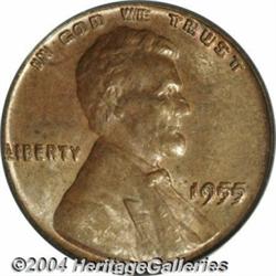 1955/55 1C Doubled Die MS63 Brown PCGS.