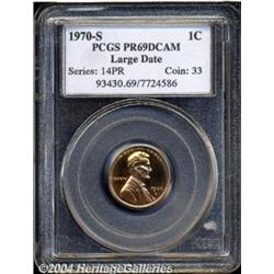 1970-S 1C Large Date PR69 Deep Cameo PCGS.