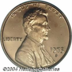 1973-S 1C PR70 Red Deep Cameo PCGS.