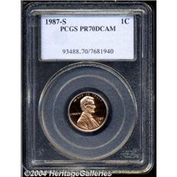 1987-S 1C PR70 Deep Cameo PCGS.