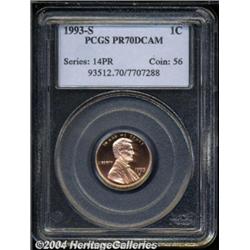 1993-S 1C PR70 Deep Cameo PCGS.