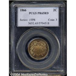 1866 2C PR65 Red PCGS.