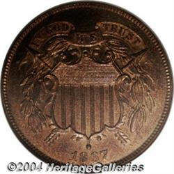 1867 2C PR65 Red NGC.