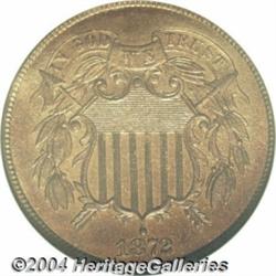 1872 2C PR67 Red and Brown NGC.