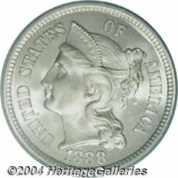 1888 3CN MS67 PCGS.