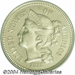 1868 3CN PR66 Cameo PCGS.