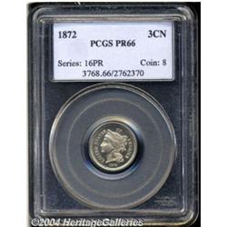 1872 3CN PR66 PCGS.