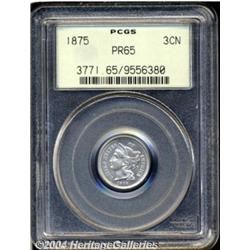 1875 3CN PR65 PCGS.