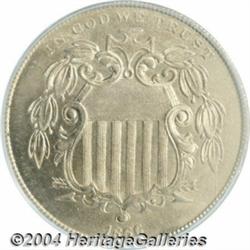 1866 5C Rays MS66 PCGS.