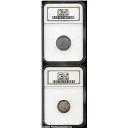 1867 5C No Rays Nickel MS65 NGC,