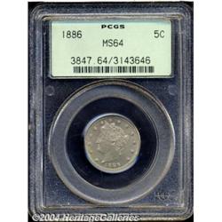 1886 5C MS64 PCGS.