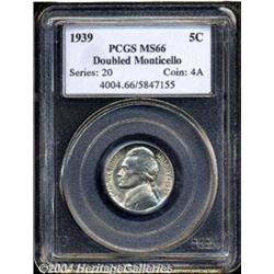 1939 5C Doubled MONTICELLO MS66 PCGS.