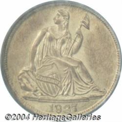 1837 H10C Large Date (Curl Top 1) MS65 PCGS.