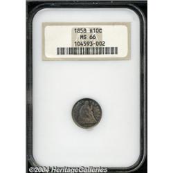 1858 H10C MS66 NGC.