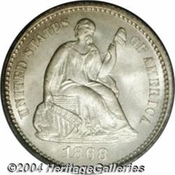1868 H10C MS67 PCGS.