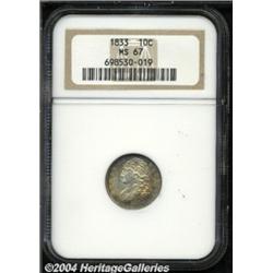 1833 10C MS67 NGC.