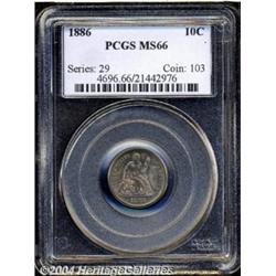 1886 10C MS66 PCGS.