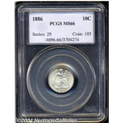 1886 10C MS66 PCGS.