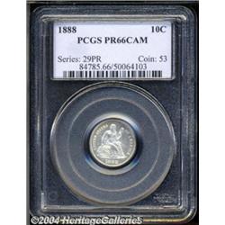 1888 10C PR66 Cameo PCGS.