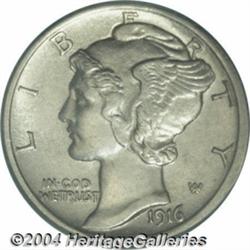 1916-D 10C AU55 PCGS.