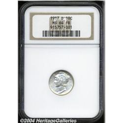 1917-D 10C MS64 Full Bands NGC.