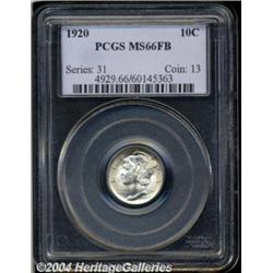 1920 10C MS66 Full Bands PCGS.