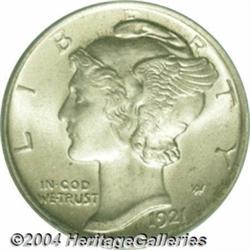 1921 10C MS64 Full Bands PCGS.