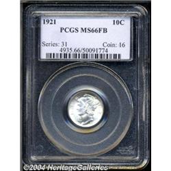 1921 10C MS66 Full Bands PCGS.