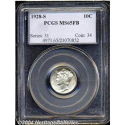 1928-S 10C MS65 Full Bands PCGS.