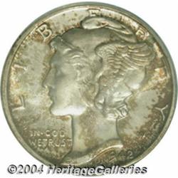 1942-D 10C MS68 Full Bands PCGS.