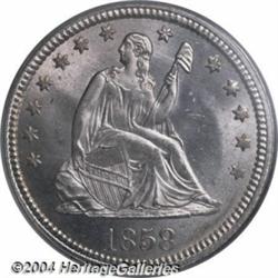 1858 25C MS65 PCGS.