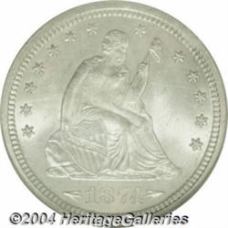 1874-S 25C Arrows MS65 NGC.