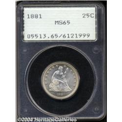 1881 25C MS65 PCGS.