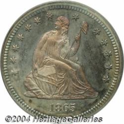 1865 25C PR66 PCGS.