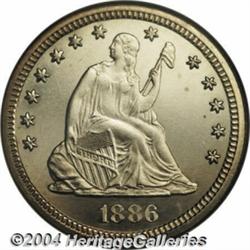 1886 25C PR66 Cameo NGC.